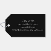 Gepersonaliseerde Vrouw Portret Zwarte Gift Labels Cadeaulabel (Achterkant Horizontaal)