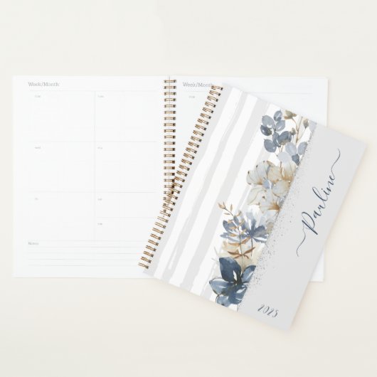 Gepersonaliseerde Vrouwelijke Elegante Waterverf B Planner (Display)