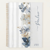 Gepersonaliseerde Vrouwelijke Elegante Waterverf B Planner (Voorkant)