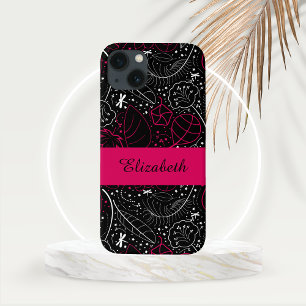 Gepersonaliseerde vrouwelijke veren en bloemen Case-Mate iPhone case