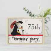 Gepersonaliseerde vrouwen - Birthday Party in de b Kaart (Staand voorkant)