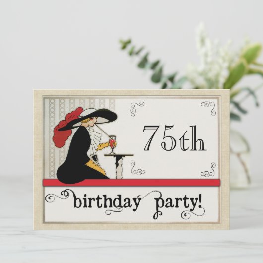 Gepersonaliseerde vrouwen - Birthday Party in de b Kaart (Staand voorkant)