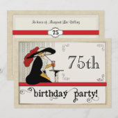 Gepersonaliseerde vrouwen - Birthday Party in de b Kaart (Voorkant / Achterkant)