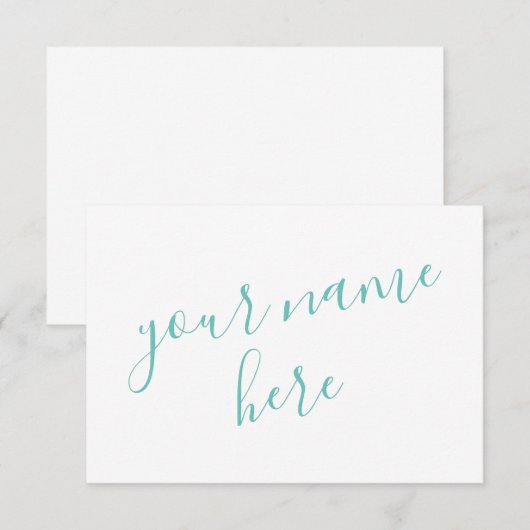 Gepersonaliseerde vrouwen briefpapier bedankkaart (Voorkant / Achterkant)