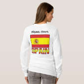 Gepersonaliseerde vrouwen in Spanje en Spanje T-shirt (Achterkant volledig)