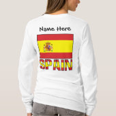 Gepersonaliseerde vrouwen in Spanje en Spanje T-shirt (Achterkant)