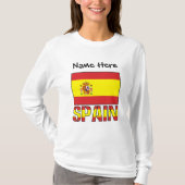 Gepersonaliseerde vrouwen in Spanje en Spanje T-shirt (Voorkant)
