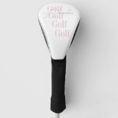 Gepersonaliseerde Vrouwen Roze Golfheadcover (Voorkant)