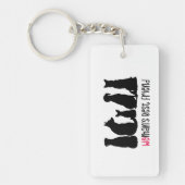 Gepersonaliseerde vrouw's beste vriend hond sleutelhanger (Voorkant)