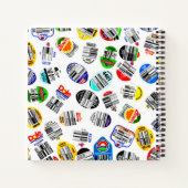 Gepersonaliseerde vruchten Barcode Sticker Patroon Notitieboek (Achterkant)