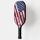 Gepersonaliseerde VS vlag hoekige diagonaal Pickleball Paddle (Links)