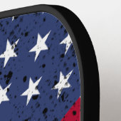 Gepersonaliseerde VS vlag hoekige diagonaal Pickleball Paddle (Links Detail)