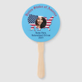 Gepersonaliseerde VS Vlaggenkaart American Citizen Handwaaier (Voorkant)