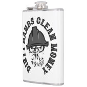 Gepersonaliseerde vuile handen schoon geld heupfles (Links)