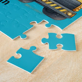 gepersonaliseerde vuilniswagen legpuzzel (Zijkant)