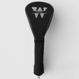 Gepersonaliseerde W Initiaal Silver Monogram Jouw  Golfheadcover