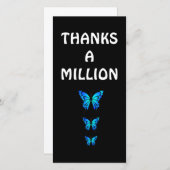 Gepersonaliseerde waardering Blue Butterfly dank u Bedankkaart (Voorkant / Achterkant)