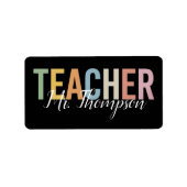 Gepersonaliseerde waardering van de leerkracht Ter Etiket (Voorkant)