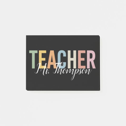 Gepersonaliseerde waardering van de leerkracht Ter Post-it® Notes (Voorkant)