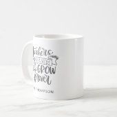 Gepersonaliseerde waarderingscitaat voor leraren koffiemok (Voorkant links)