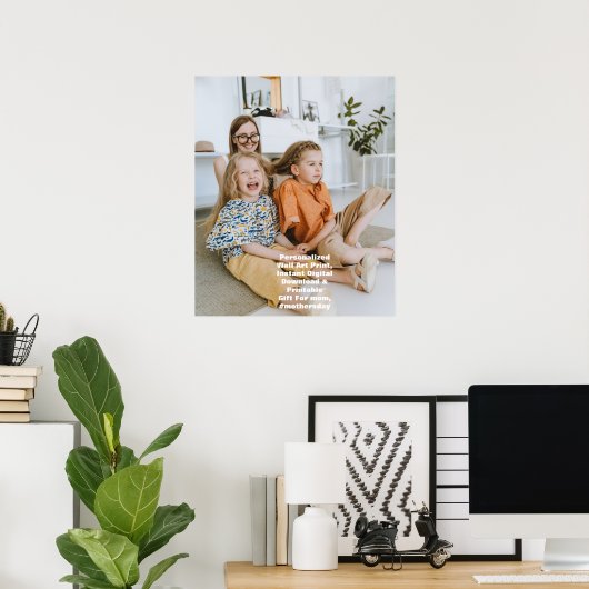 Gepersonaliseerde Wall Art Print Mom Moederdag Gif (Thuiskantoor)