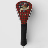 Gepersonaliseerde Wallace Clan Badge & Tartan Golfheadcover (Voorkant)