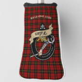 Gepersonaliseerde Wallace Clan Badge & Tartan Golfheadcover (Draai 90)