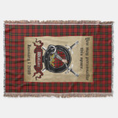 Gepersonaliseerde Wallace Clan Badge & Tartan Gooi Deken (Voorkant)