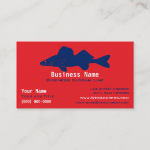 Gepersonaliseerde Walleye Visgids / Charter Busi Visitekaartje