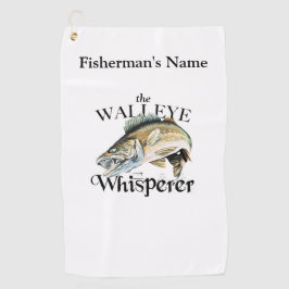 Gepersonaliseerde Walleye Whisperer Light Gevist h Golfhanddoek