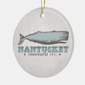 Gepersonaliseerde  walvis Nantucket Massachusetts Keramisch Ornament