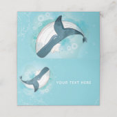 Gepersonaliseerde walvis onder het Zee Plaatskaartje (Buitenkant ongevouwen)