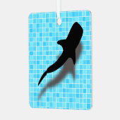 Gepersonaliseerde walvishaai in poolkerst metalen ornament (Voorkant links)