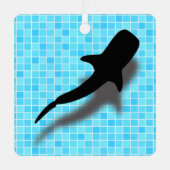 Gepersonaliseerde walvishaai in poolkerst metalen ornament (Voorkant)