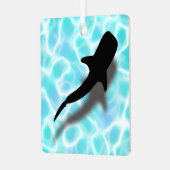 Gepersonaliseerde walvishaai met Shadow Beach Kers Metalen Ornament (Voorkant links)