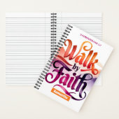 Gepersonaliseerde wandeling door Faith Christelijk Notitieboek (Binnen)