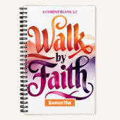Gepersonaliseerde wandeling door Faith Christelijk Notitieboek (Voorkant)