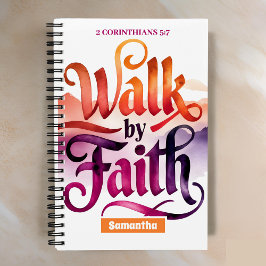 Gepersonaliseerde wandeling door Faith Christelijk Notitieboek