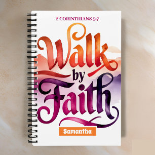 Gepersonaliseerde wandeling door Faith Christelijk Notitieboek
