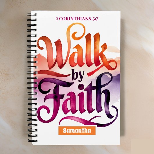 Gepersonaliseerde wandeling door Faith Christelijk Notitieboek