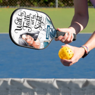 Gepersonaliseerde wandeling door het geloof Christ Pickleball Paddle