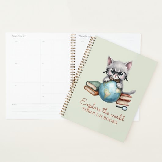 Gepersonaliseerde "Wander Cat" Academische Planner (Display)