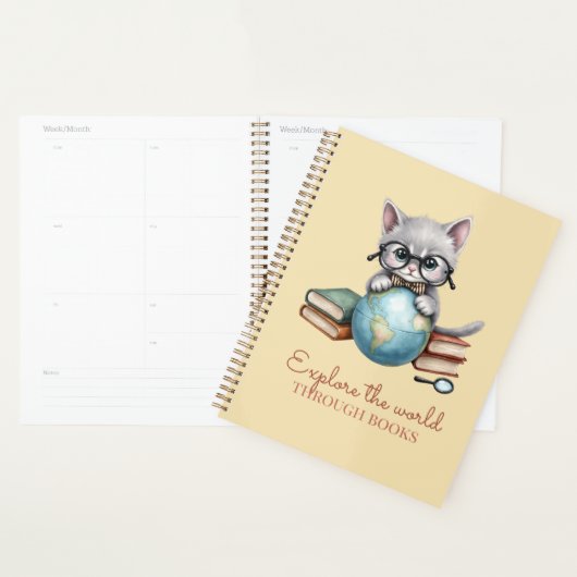 Gepersonaliseerde "Wander Cat" Academische Planner (Display)