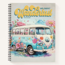 Gepersonaliseerde Wanderlust Retro Bus Reisjournaa