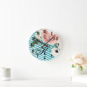 Gepersonaliseerde Wandklok Geometrisch Roos Chevro (Huis)