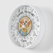 Gepersonaliseerde wandklok, uniek cadeau voor dier (Hoek)