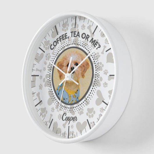 Gepersonaliseerde wandklok, uniek cadeau voor dier (Hoek)