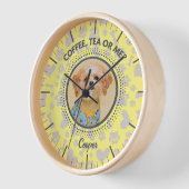 Gepersonaliseerde wandklok, uniek cadeau voor dier (Hoek)