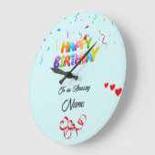 Gepersonaliseerde wandklok – Uniek verjaardagscade (Hoek)