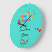 Gepersonaliseerde wandklok – Uniek verjaardagscade (Hoek)